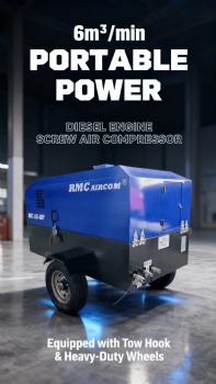 China Best Quality  Portable diesel Engine Screw air Compressor With CE Certificate