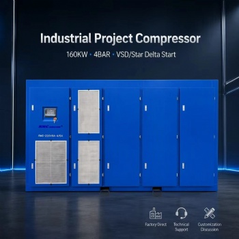 RMC-200LPM-4/54 200KW 4BAR Low Pressure Permanent Magnet VFD Screw air Compressor