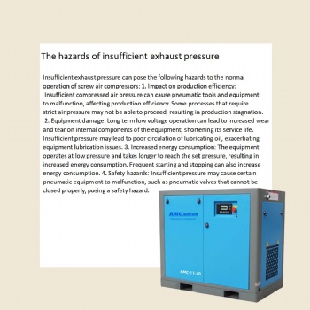 The hazards of insufficient exhaust pressure